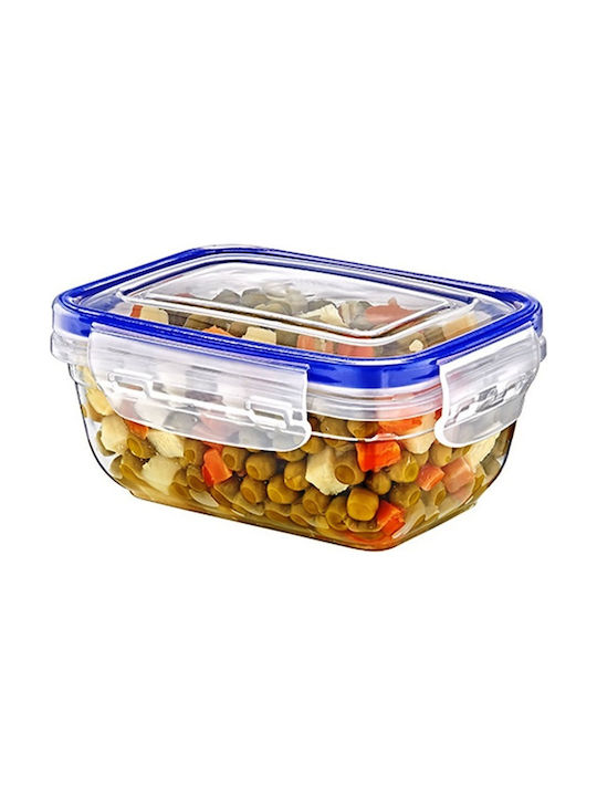 Dassimpo Lunch Box Plastic Μπλε Suitable for for Lid for Microwave Oven 1400ml 1pcs