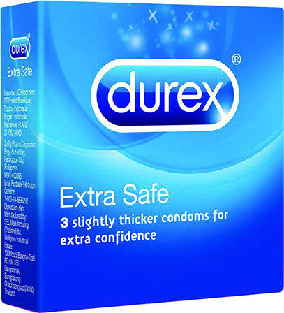 Durex Προφυλακτικά Extra Safe 3τμχ 56mm Natural