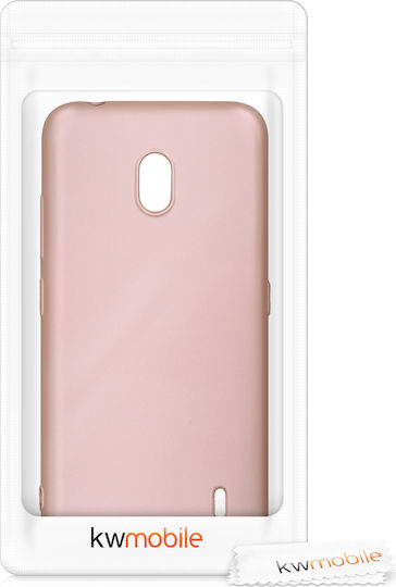 KWmobile Soft Flexible Umschlag Rückseite Silikon Rose Gold (Nokia 2.2)