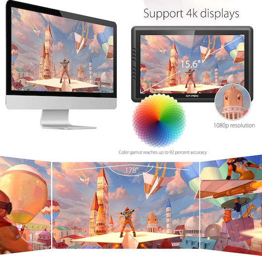 XP-Pen Artist 16 Pro Stylus pen with Display FHD 15.6"