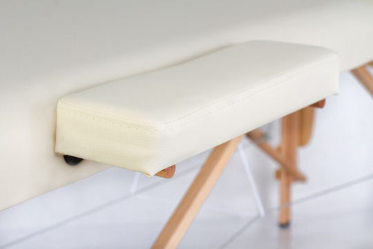 Rest Pro Classic 3 Wooden Portable/Folding Ecru Massage and Physiotherapy Bed 192x70cm
