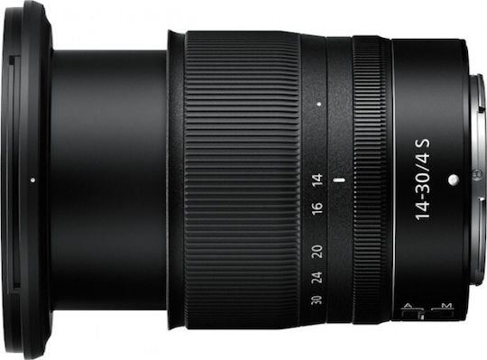 Nikon Full Frame Φωτογραφικός Φακός NIKKOR 14-30mm f/4 S Ultra-Wide Zoom για Nikon Z Mount Μαύρος