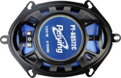 Peiying Σετ Ηχεία Αυτοκινήτου PY-AQ572C 5x7" με 60W RMS (3 Δρόμων)