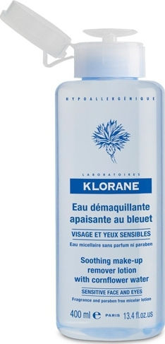 Klorane Eau Demaquillante Apaisante Au Bleuet Micellar Water Makeup Remover Eyes 400ml