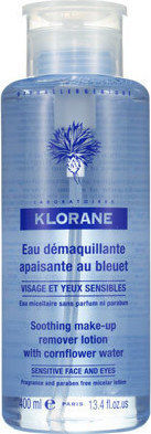 Klorane Eau Demaquillante Apaisante Au Bleuet Micellar Water Makeup Remover Eyes 400ml