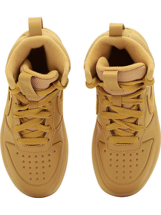 Court Court Borough Mid 2 Kids Sports Shoes Basketball with Laces Brown