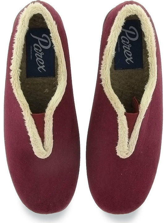 Parex Closed-Back Women's Slippers In Burgundy Colour