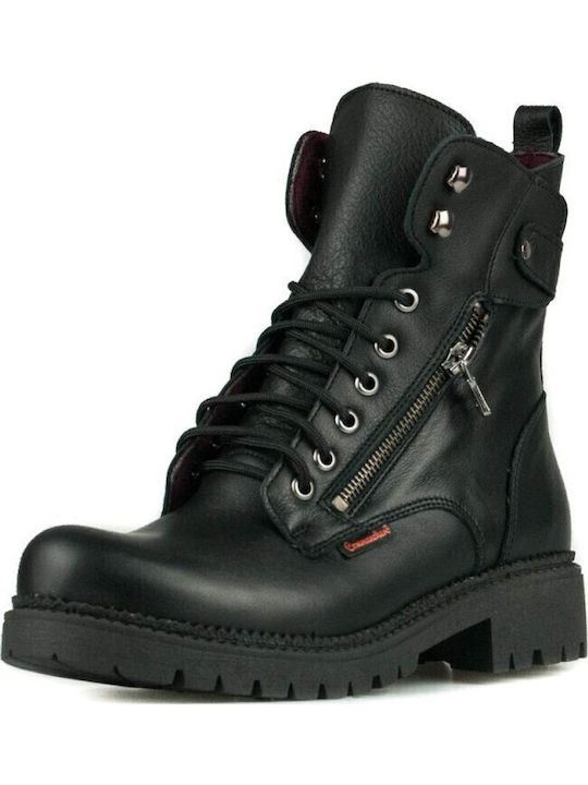 Leather Women's Ankle Boots Black