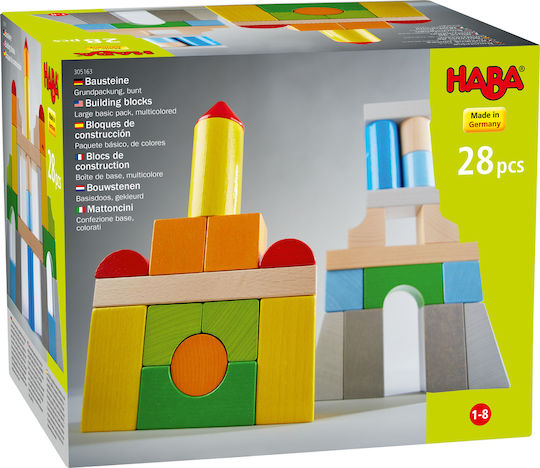 Haba Building Blocks Basic Pack Multicolored for 1 Plus Year 28 Pieces