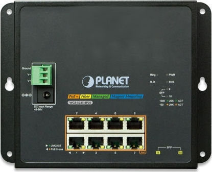 Planet WGS-5225-8P2S Managed L2 PoE+ Switch with 8 Gigabit (1Gbps) Ethernet Ports and 2 SFP Ports