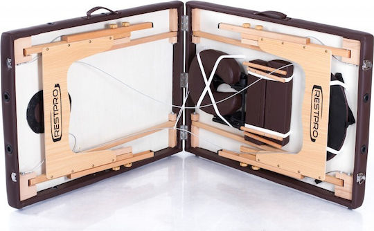 Rest Pro Classic 2 Wooden Portable/Folding Brown Massage and Physiotherapy Bed 192x70cm