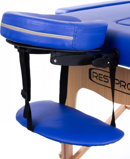Rest Pro Classic 2 Κρεβάτι Μασάζ και Φυσικοθεραπείας Φορητό/Πτυσσόμενο Μπλε από Ξύλο 192x70εκ.