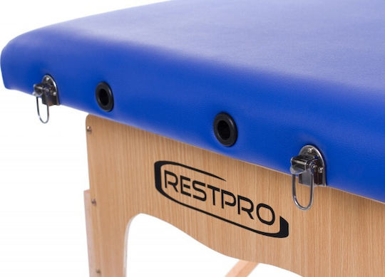 Rest Pro Classic 2 Κρεβάτι Μασάζ και Φυσικοθεραπείας Φορητό/Πτυσσόμενο Μπλε από Ξύλο 192x70εκ.
