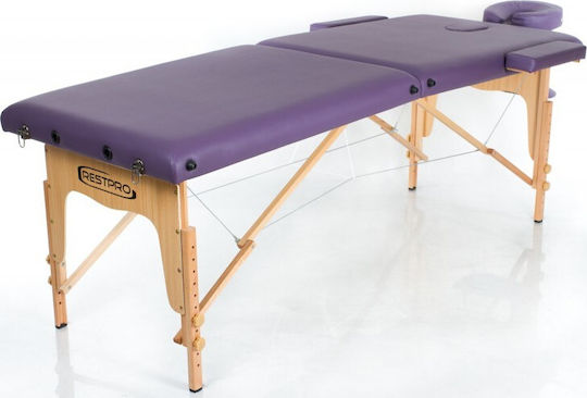 Rest Pro Classic 2 Pat Masaj și Fizioterapie Portabil/Pliabil Violet din Lemn 192x70cm