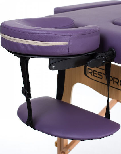 Rest Pro Classic 2 Pat Masaj și Fizioterapie Portabil/Pliabil Violet din Lemn 192x70cm