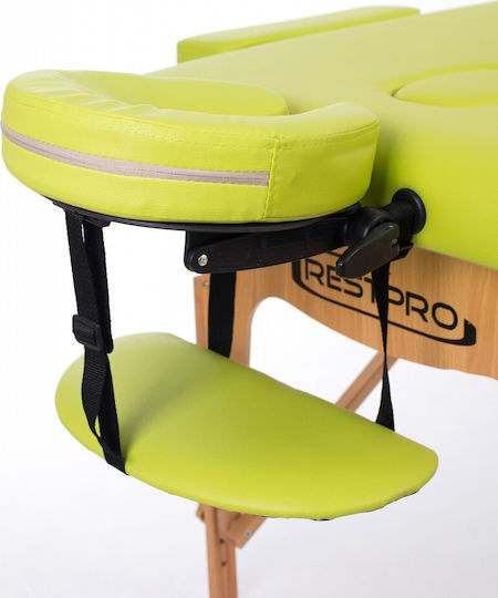 Rest Pro Classic 2 Wooden Portable/Folding Green Massage and Physiotherapy Bed 192x70cm