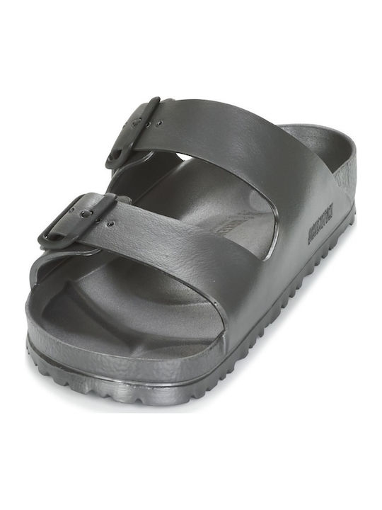 Birkenstock Arizona Metallic Anthracite Eva Flat Sandals