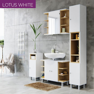 Alphab2b Lotus Ντουλάπι Μπάνιου Μελαμίνης Sonoma