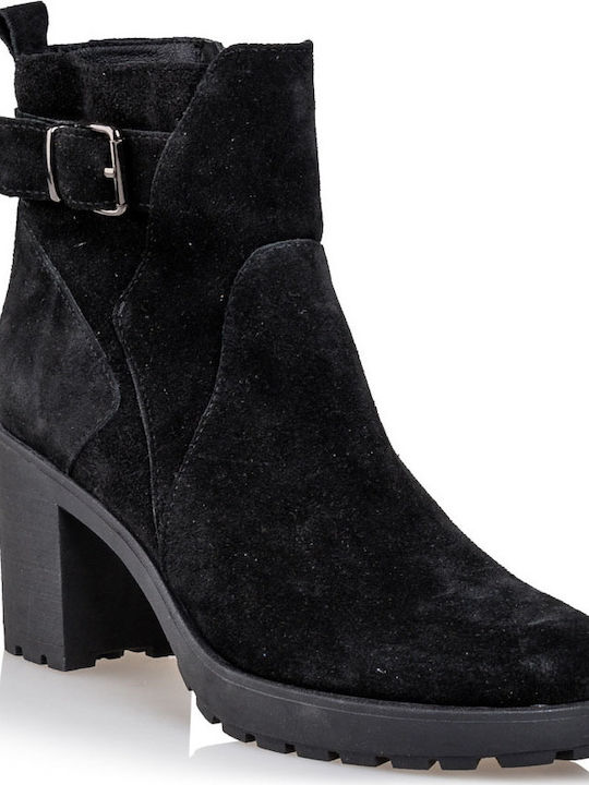 Envie Shoes Suede Women's Ankle Boots Black