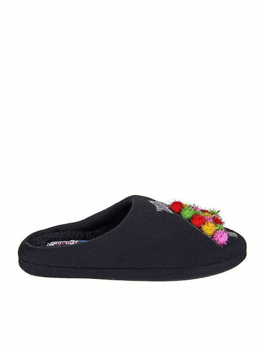 Mitsuko WS04925W Women's Slipper In Black Colour