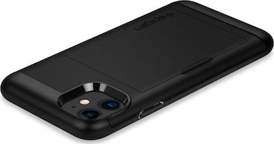 Spigen Slim Armor CS Plastic Back Cover with Credit Card Holder Black (iPhone 11)