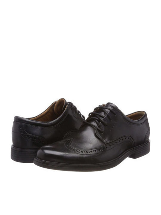 Un Aldric Wing Men's Leather Oxfords Black