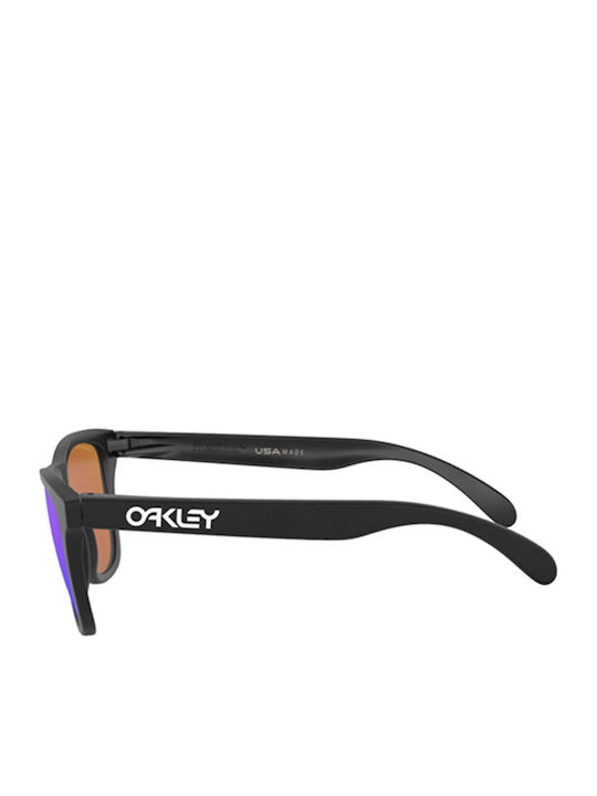 Oakley Frogskins Men's Sunglasses with Black Plastic Frame and Purple Mirror Lens OO9013-H6
