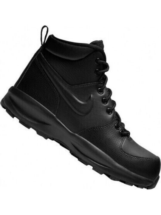 Manoa Leather Kids Boots with Laces Black