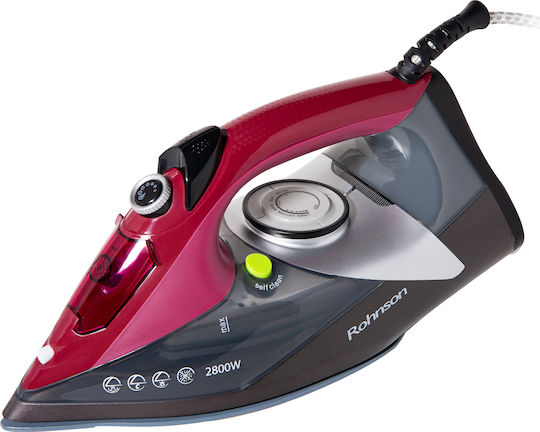 Rohnson Steam Iron 2800W with Ceramic Plate and Continuous Steam Supply 60g/min