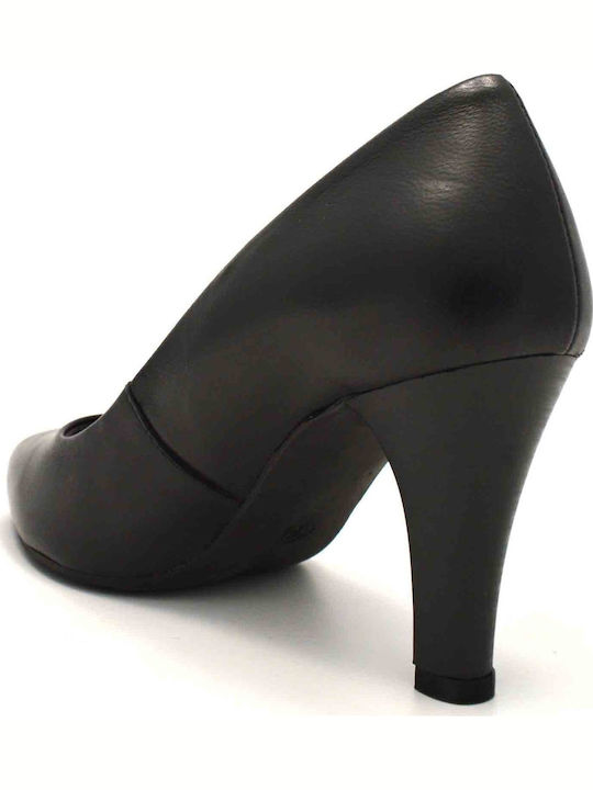 Leather Black High Heels