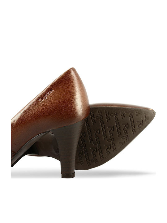 Anatomic Leather Pointed Toe Stiletto Tambac Brown High Heels