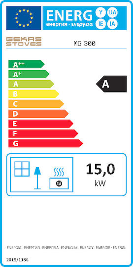 Gekas Metal MG 300 Stahl Holzofen 15kW Beige