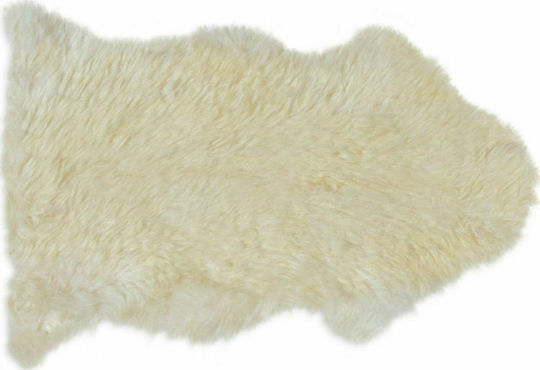 Tapicap Sheepskin Сет Shaggy Спалня килими Вълнени Бял 3бр