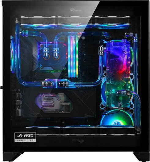 Lian Li PC-011 Dynamic XL (ROG Certified) Gaming Full Tower Κουτί Υπολογιστή με Πλαϊνό Παράθυρο και RGB Φωτισμό Μαύρο