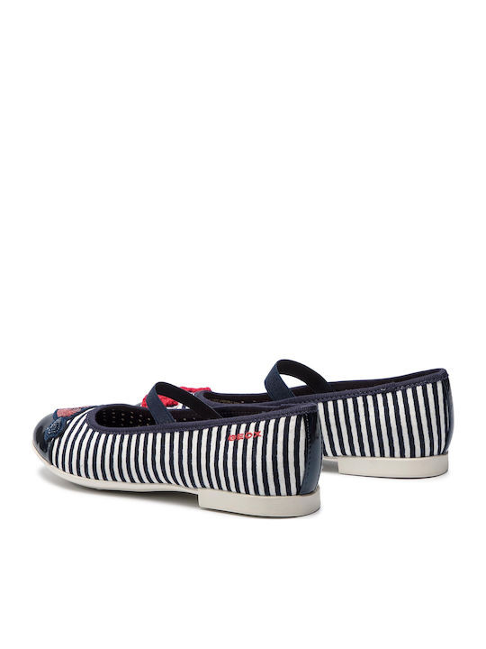 Kids Anatomic Ballerinas Plie with Elastic Strap Navy Blue