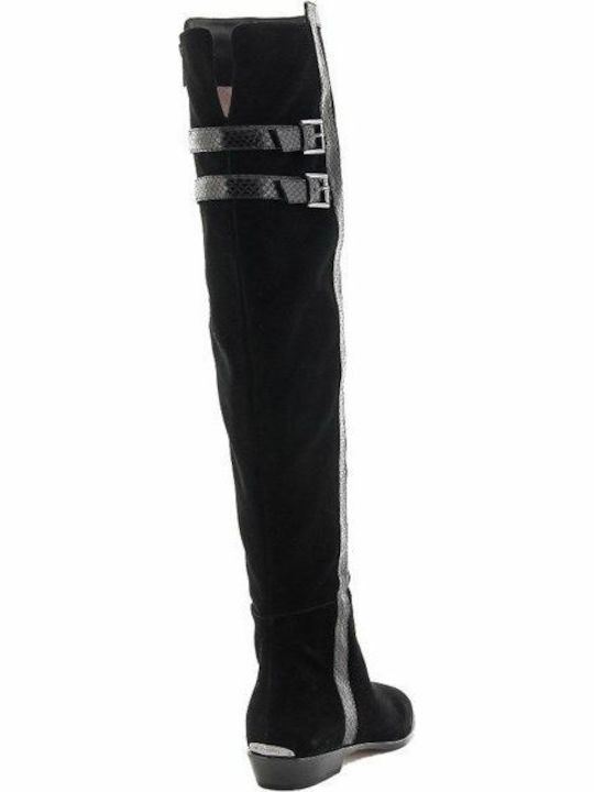 Delaney Wildleder Damenstiefel Schwarz