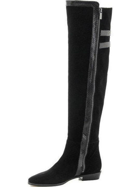 Delaney Wildleder Damenstiefel Schwarz