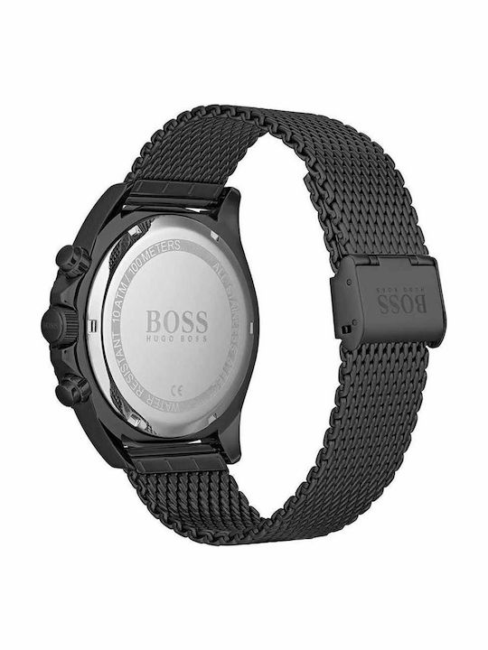 Boss Ocean Men's Watch 48mm Chronograph Battery with Black Metal Bracelet