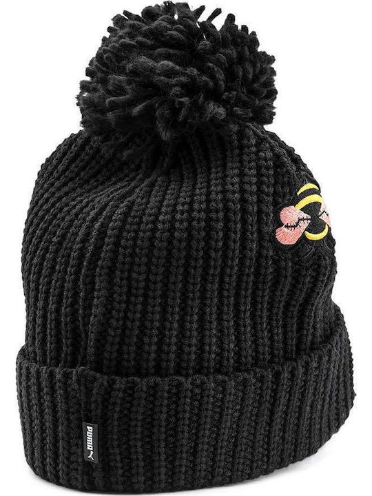 X Sue Tsai Pom Pom Beanie Beanie Knitted in Black color