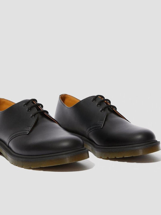 1461 Plain Welt Smooth Δερμάτινα Ανδρικά Casual Παπούτσια Μαύρα