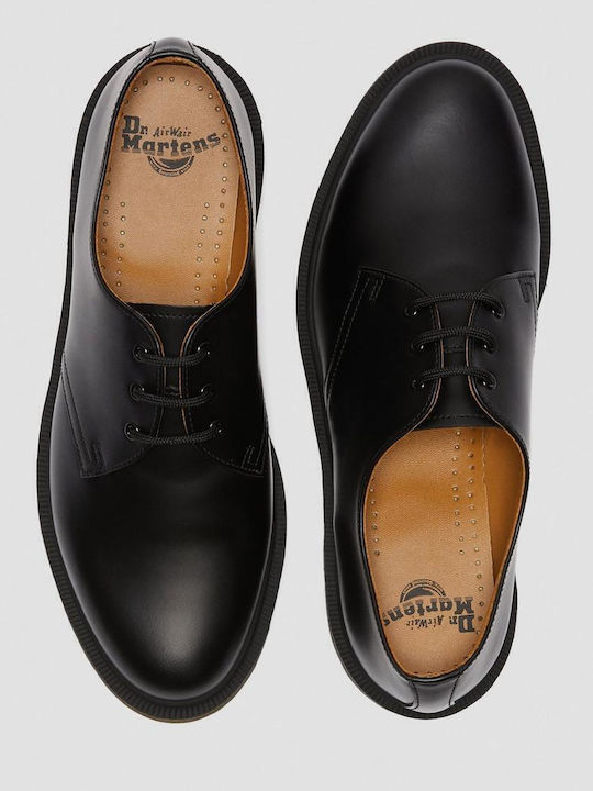1461 Plain Welt Smooth Δερμάτινα Ανδρικά Casual Παπούτσια Μαύρα