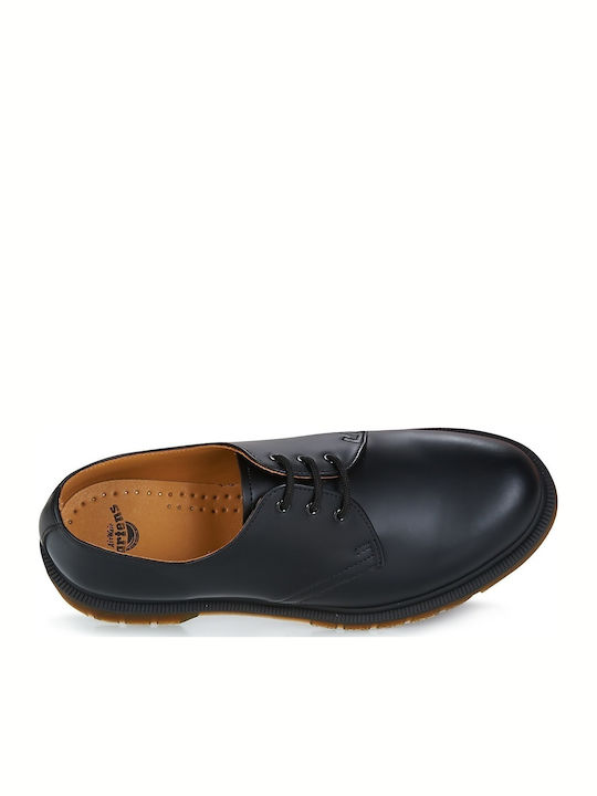 1461 Plain Welt Men's Leather Casual Shoes Black Smooth
