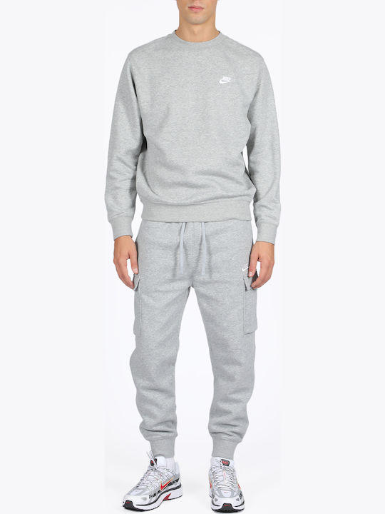 Sportswear Cargo Sweatpants with Elastic Grey Melange