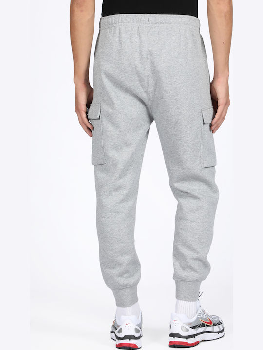 Nike Sportswear Παντελόνι Φόρμας με Λάστιχο Fleece Grey Melange