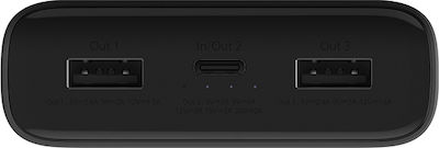 Xiaomi Mi Powerbank 3 Pro 20000mAh 18W με 2 Θύρες USB-A και Θύρα USB-C Μαύρο