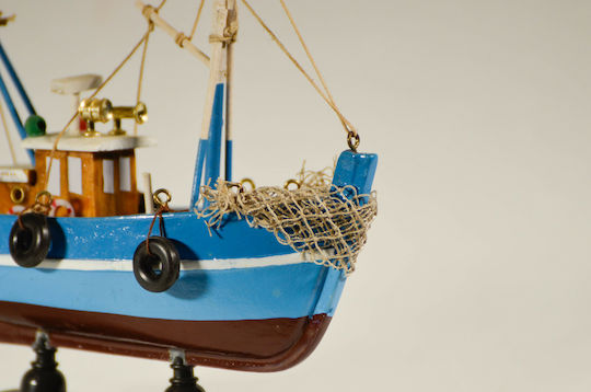 Weihnachtsboot Segelboot Holz 16x15cm