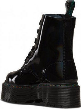 doc martens black rainbow patent