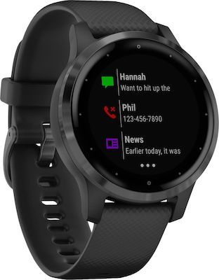 Garmin Vivoactive 4s Неръждаема стомана 40мм Водоустойчив Смарт часовник с Пулсомер (Black/Slate)