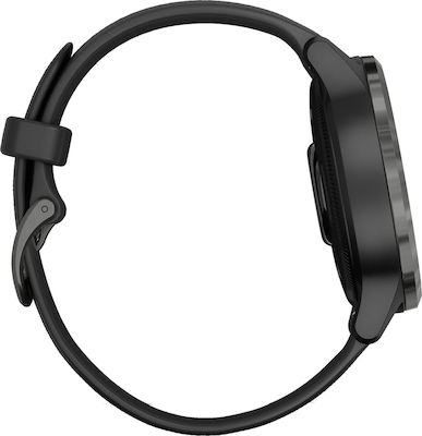 Garmin Vivoactive 4s Неръждаема стомана 40мм Водоустойчив Смарт часовник с Пулсомер (Black/Slate)