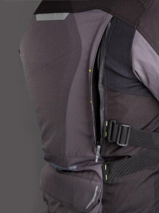 Nordcode Senegal Men's Motorcycle Jacket Cordura 4 Seasons Waterproof Dark Grey/Fluo